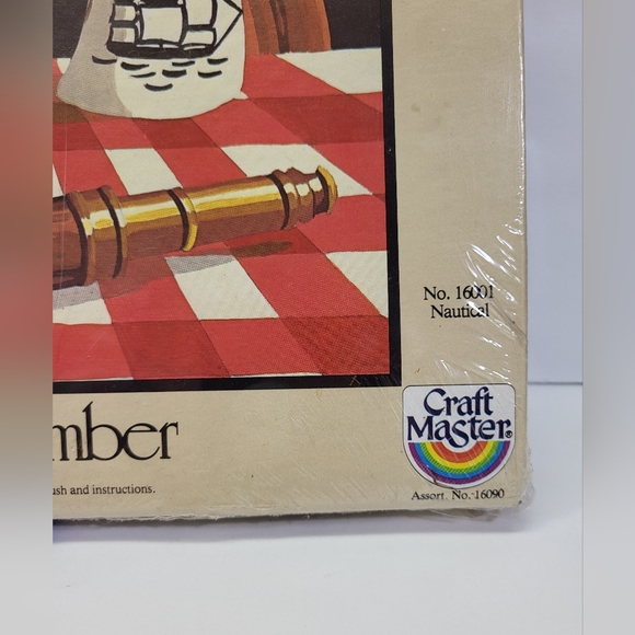 VTG Paint by Number Nautical Still Life Painting Ship Decor craft Master Lantern - Picture 7 of 10